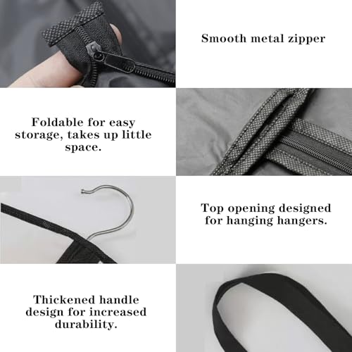 Gsakskdsap Kleidersack Lang, 180×60 cm Atmungsaktive Faltbare Kleiderhülle, Hochwertiger Anzug Kleidersäcke, Staubdicht Anzugtasche mit Reißverschluss, kleiderschutzhülle Reisen Aufbewahrung, Weiß