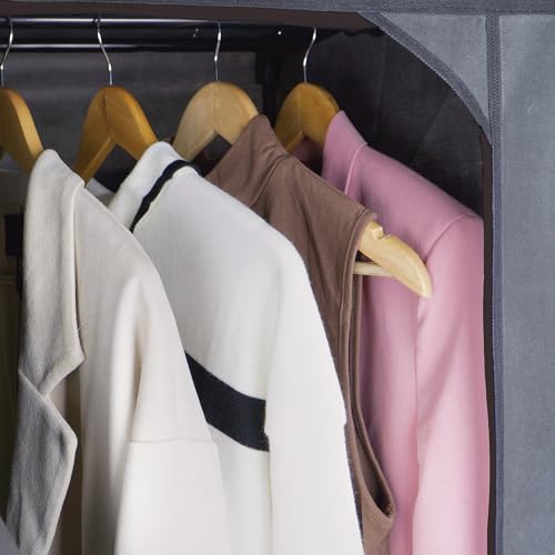 Jocca Faltbarer Kleiderschrank aus Vliesstoff TNT | 60x50x150 cm | Großes Fassungsvermögen | Staub- & Feuchtigkeitsschutz | Stabil, leicht & tragbar | Ideal für Schlafzimmer & Abstellraum