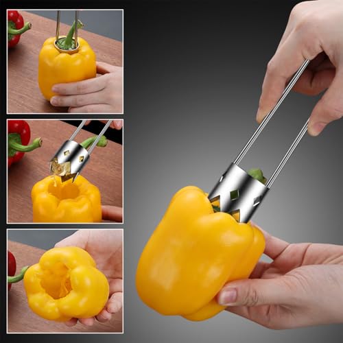 Ferramenta de descaroçador de sementes de pimentão vermelho, ferramenta de descaroçador de frutas e
