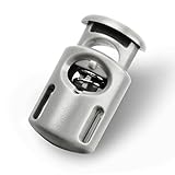 DYZD Plastic Cord Locks End Spring Stop Toggle Stoppers Multi-Colour (10PCS, Grey)