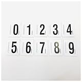 Dönges Ziffernsatz 0-9, magnetisch, 38 x 48 mm, einseitig bedruckt (Nummernsatz Zahlensatz Magnetzahlen Magnetzahlensatz Magnetziffern Magnetziffernsatz Markierungszahlen Kennzeichnung)