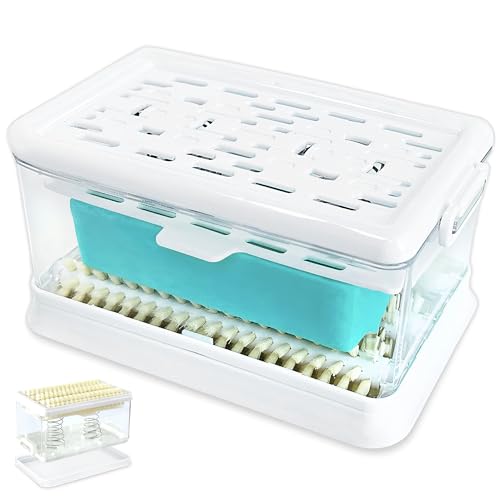 GOKEI 石鹸ケース ブラシ付き しっかり泡立つ 洗濯せっけんケース