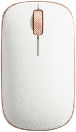 Vista 9 de Azio Ratón Bluetooth clásico retro (Maple) - Inalámbrico, cuero genuino rematado con rastreador de precisión Pixart Arce