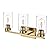 A1A9 3-Light Bathroom Vanity Light, Modern Brushed Gold Wall Lights with Clear Glass Shades, Bathroom Wall Sconce Lamp for Mirror Living Room Bedroom Hallway