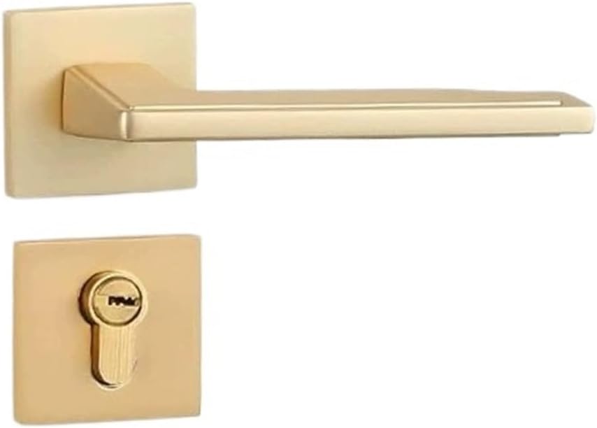 Home Door Lock Bedroom Indoor zinc Alloy Silent Split Lock Space Aluminum Solid Wood Furniture Hardware(F L015845 Silent)