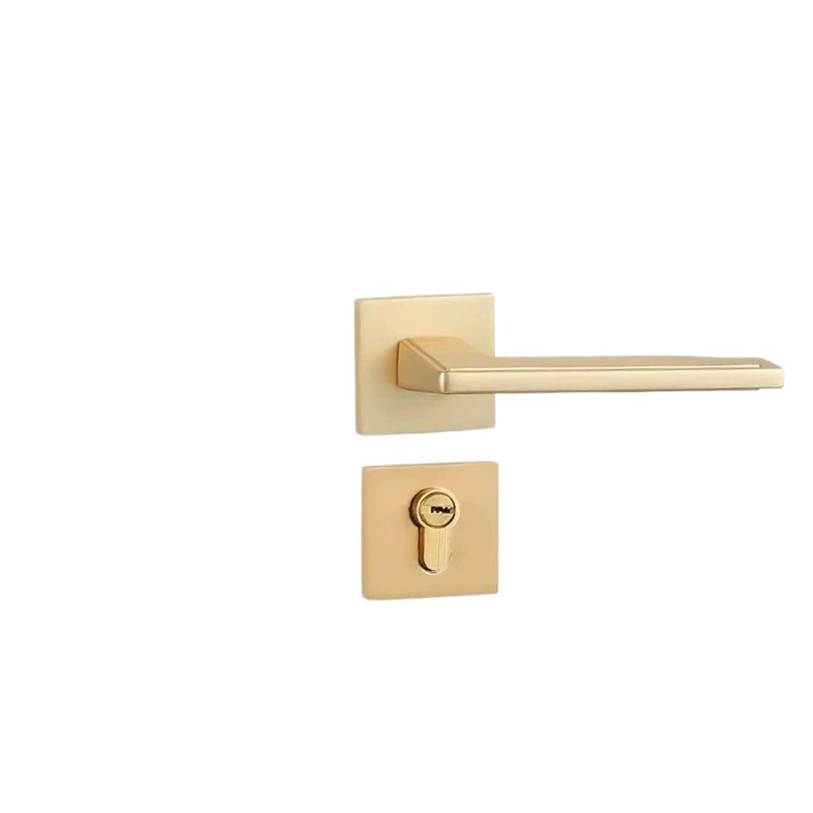 ZONSHJDKR Zinc Alloy Door Lock Handle Set for Bedroom Indoor Home Furniture Hardware Split Spindle(F L015845 Silent)