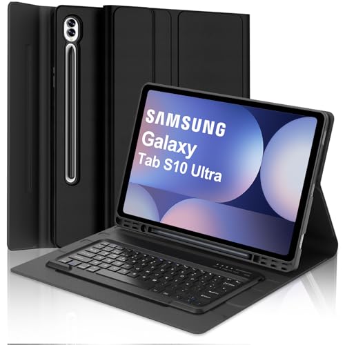 Funda Teclado Samsung Galaxy Tab S10/S9/S8 Ultra 14.6, Cover Teclado Bluetooth Español Ñ...