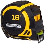 Komelon 16-Ft Contractor TS Wide Blade Tape Measure with Backside Printing, Manual Lock, Long Standout (93416)