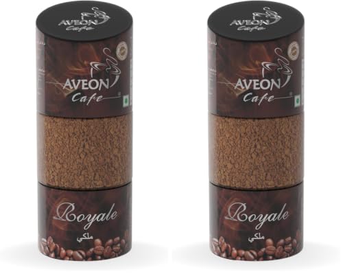 Image of Aveon Cafe Royale Instant Coffee - 100g Jar | Premium Freeze-Dried Coffee Blend | Quick Brew with Rich Aroma & Smooth Flavor | 100% Arabica & Robusta Coffee Perfection (Pack of 2)