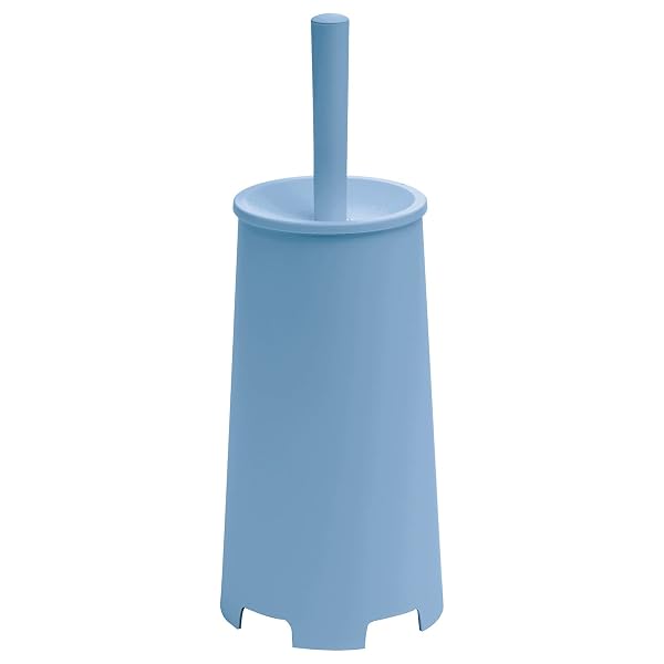 GEDY G-Oscar Scopino WC da appoggio Colore Celeste, 35X13X13 CM Peso 0,396 kg, scopino Bagno con setole Realizzato con Resine termoplastiche, Anni di Garanzia 2, Design R&S Gedy