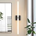 Lanmate Bathroom Light Fixtures,Black 28W LED 360° Full Lighting Modern Wall Sconce Vanity Light with 5-Color Dimmable 3000K-6000K, 29.92inch Vanity Lighting for Bath, Powder Room, Bedroom, Hallway