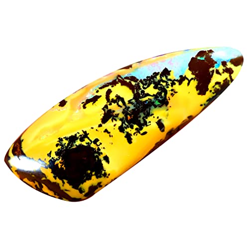 Opale boulder naturelle de 14,63 carats en cabochon fantaisie unique pour création