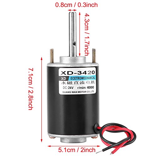 Mini Electric Motor 30W Permanent Magnet Dc Motor 12V/24V High Speed Cw/Ccw (Dc 24V 6000Rpm) #TOP5
