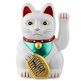 Superfreak Glückskatze - Maneki-Neko - Winkekatze - 13 cm - weiß