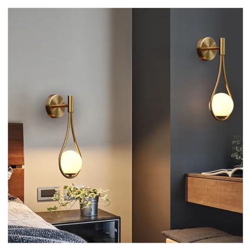 Aplique de pared dorado con bola de cristal de diseño nórdico elegante 3