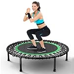 HYD-Parts 40"/48“ Rebounder Trampoline for Adults with Bungee Cords, Portable Fitness Exercise Mini Trampoline, Small Rebounder Indoor/Outdoor, Quiet Workout Equipment, 450lbs/550lbs