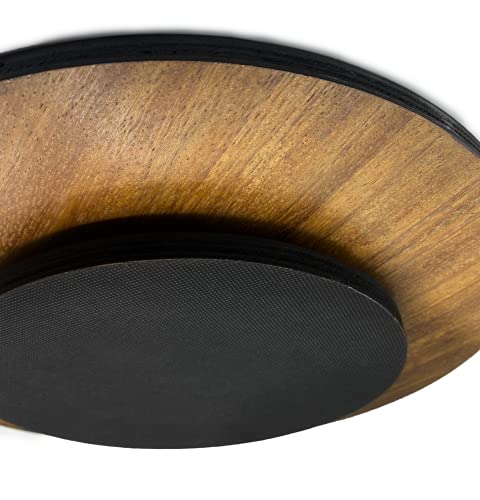 Handcrafted Wooden Lazy Susan Turntable, Easy Gliding, Non Skid - Made In Mexico - Line: Imperial White Marble (18 Inches) #TOP5