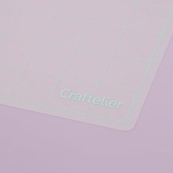 Craftelier - Low Adhesion Multi-Purpose Translucent Mat with Alignment Grid | Not Suitable as a Cutting Mat | Overall Size Approx. 21.59 x 16.51 cm (6.5 x 8.5) - Transparent Color