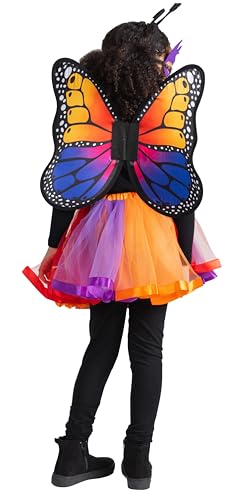 Disfraz de alas de mariposa para niñas con capa miniatura 2