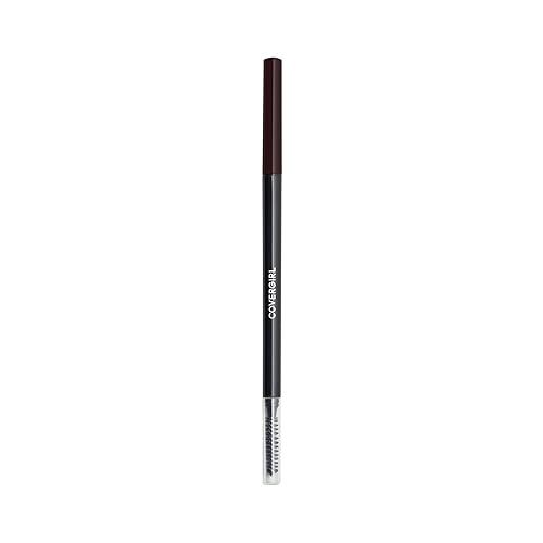 COVERGIRL - Easy Breezy Brow Lápiz Micro-Fine + Define, Punta microfina, no requiere afilado, Cepillo espiral integrado, 100% Libre de Crueldad