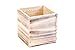 Wood Planter Box 4 Inch Square, Whitewash Color, Plastic Liner, Garden Centerpiece Display, Wedding Flowers Holder, Home and Venue Decor, (Set of 6) (Whitewash)