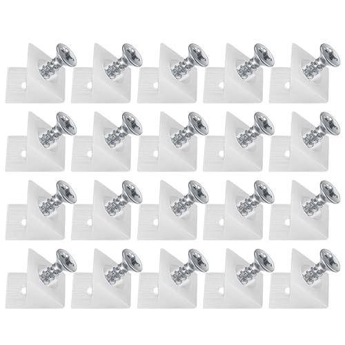20 Pièces Cales en Plastique pour Meuble Tiroir, Équerre De Fixation, Connecteur Arrière...