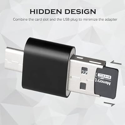 [2 Pack] Micro SD Card Reader for Android Phone,Micro SD Card to USB Adapter, Mini USB C Card Reader for Camera Memory Card Reader, Wansurs Card Reader for PC and Android Phone