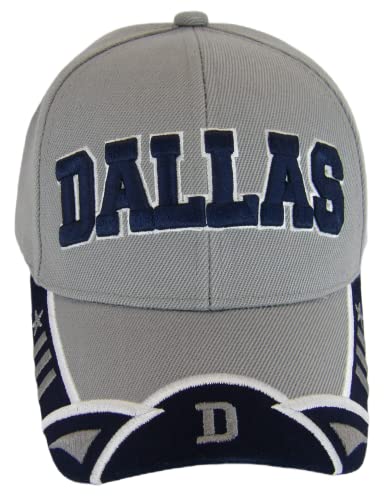 Dallas Men's City Name Adjustable Baseball Cap (Gray)