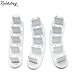 Rolabling 3pcs False Nail Art Tips Practice Display Stand Tool with 10 pcs False Nail Tips for Gel Nail Polish DIY Nail Training Tools (White)