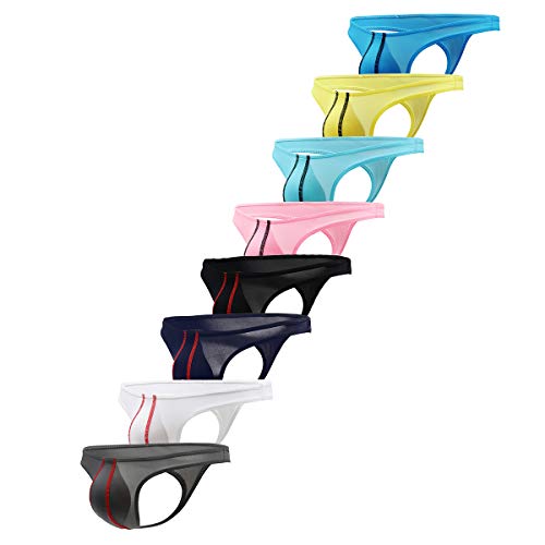 YFD - Perizoma da uomo in seta con perizoma, da donna, estivo, con perizoma, a maniche basse, in seta di ghiaccio Strings-8pcs L