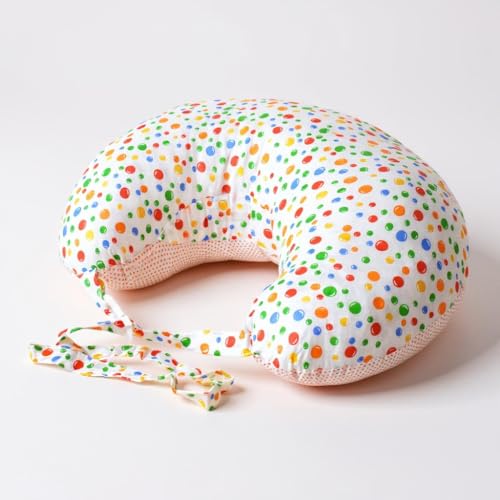Image of VParents Multipurpose Baby Feeding Nursing Cum Maternity Pillow for New Born Cotton, Recommended for Maternity, Nursing, Medical Bluebell (Green) 110254