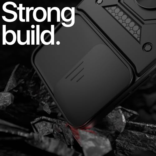 Image of Luxe Back Cover for Motorola G Max 5G / Motorola G57 Power 5G / Motorola G67 Power 5G | D10 Tough Armor Case | Sliding Camera Shield | 360 Protection | Kickstand Ring Holder | Military-Grade