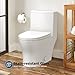 JINGZE Dual Flush Elongated Standard One Piece Toilet for Bathroom Comfort Height in White