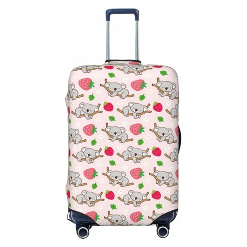 Cartoon Koala Bear Print Luggage Cover For Suitcase,Washable Elastic Travel Suitcase Protector With Zipper Closure And Bottom Buckle – Fits 18-32