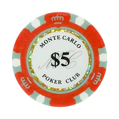 Monte Carlo Smooth 14 Gram Poker Chips - 100 Poker Chips