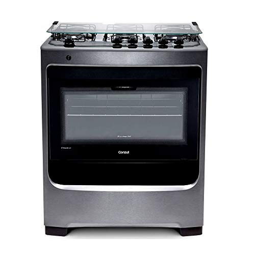 Fogão Consul 5 bocas cor Inox com botões removíveis - CFS5NAR