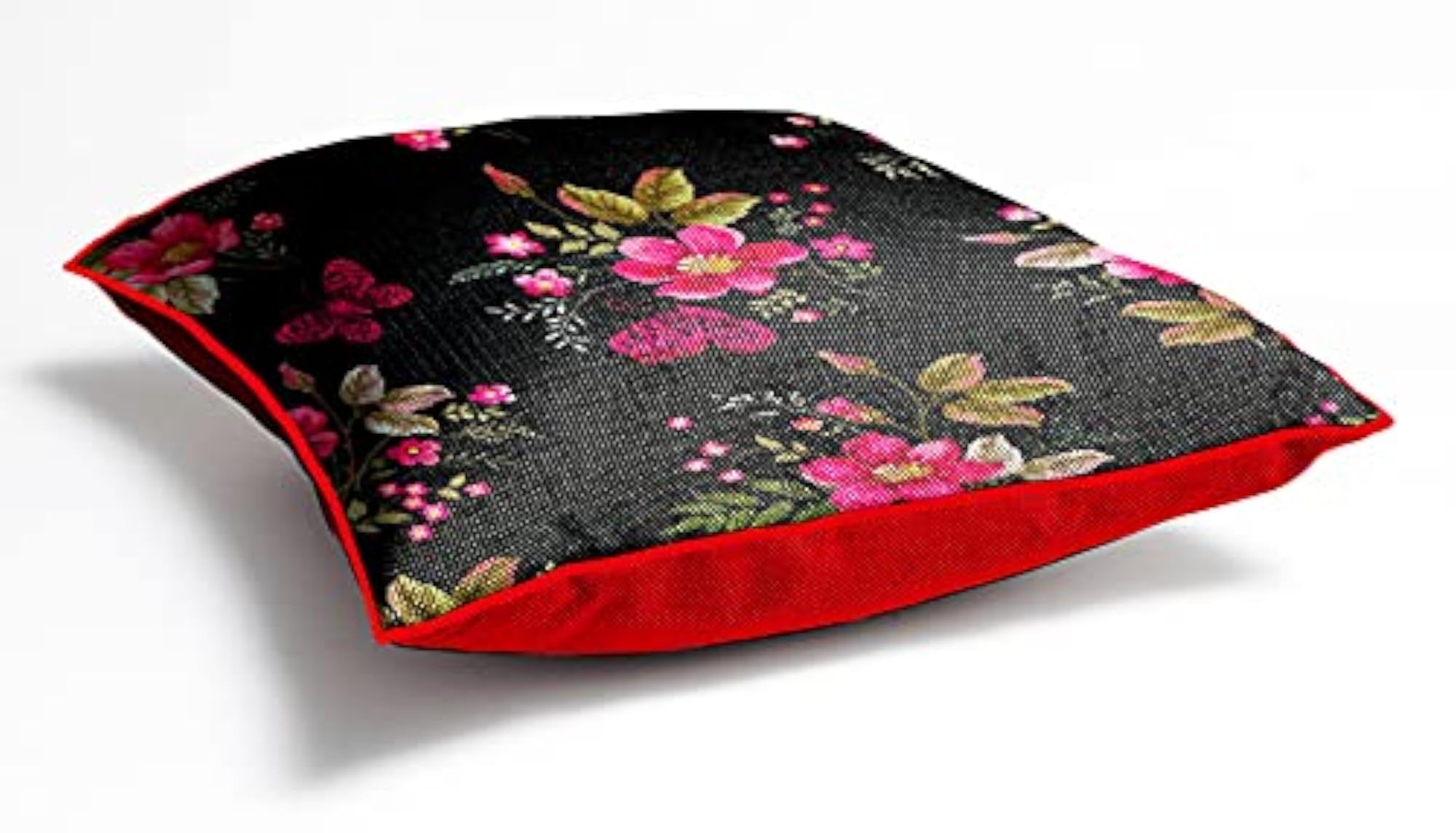 Polyester Jute Decorative Cushion Cover, Multicolor, 12x12 Inch