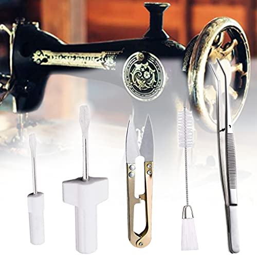 Sewing Machine Overlock & Serger Thread Service Kit - Tweezer Screwdrivers And Thread Cutter 5 Piece Set #TOP4