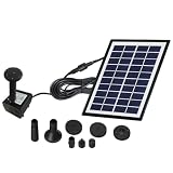 Tofficu Solarbrunnen Schwimmender Gartenbrunnen 2w Solar Springbrunnenpumpe Schwarz für Teich...