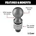 CURT 40086 Raw Steel Trailer Hitch Ball, 25,000 lbs, 2-5/16-Inch Diameter, 1-1/4 x 2-5/8-Inch Shank