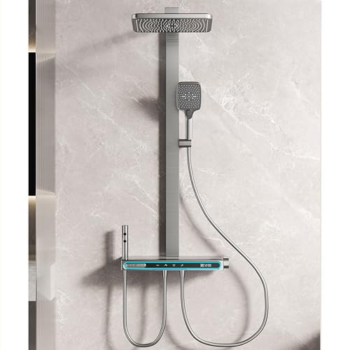 Système de douche thermostatique économiseur d'eau avec cascade spa