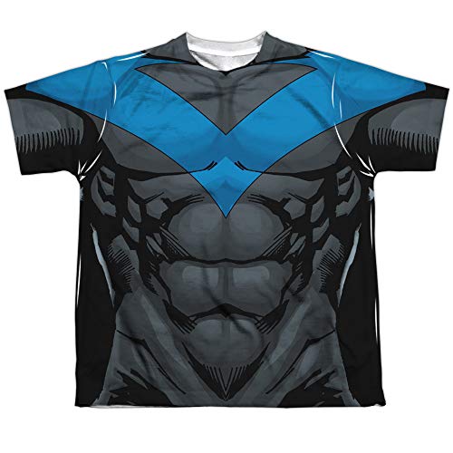 Batman Nightwing Blue Uniform Big Boys Sublimation Shirt White Md #TOP6