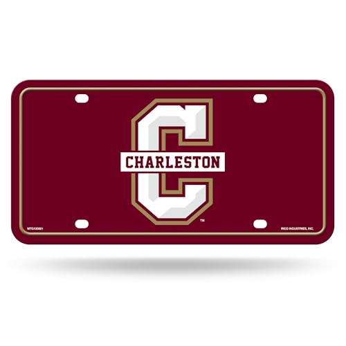 Rico Industries NCAA Charleston Cougars Metal Auto Tag 6" x 12" - Great for Truck/Car/SUV