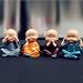 LHKJ 4 Pcs Buda Monjes Estatuilla Decoraciones del Coche, Las Artesanías de...