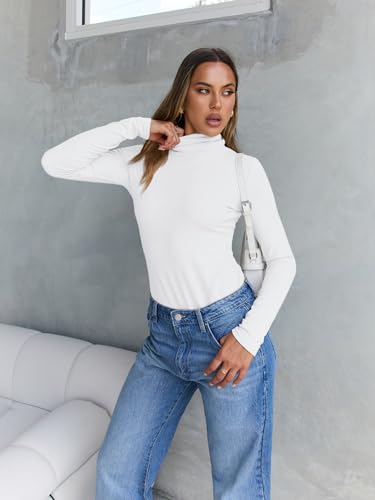 Image of Trendy Queen Women's Turtleneck Long Sleeve Shirts Basic Underwear Tops Winter Clothes 2026