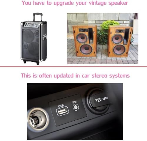 YETOR USB Bluetooth Car Adapter,Wireless Audio Adapter Car Kit Music Receiver for Home,Car Stereo Sound System,Portable Speskers (Aux in) with 3.5mm Cable(Yet-M1)