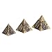 Produktbild Metall ägyptischen Pyramiden Dekofigur Ägypten Pyramide Figur, 3er / Set - Bronze