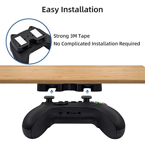 Mcbazel Under Desk Mount For Xbox Series X/S, Xbox One X/S, Xbox Elite 1/2, Xbox One, Xbox 360, Switch Pro Controller, Table Stand Holder Compatible With Xbox And Switch Pro Controller - Black #TOP4