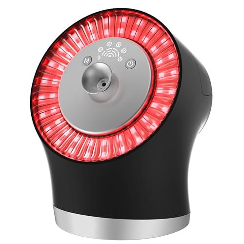 Elitzia Vaporizador facial profesional Nano Mist con 3 colores y luz infrarroja, temperatura constante de 40 °C, tanque grande, 3 modos para hidratación profunda y rejuvenecimiento de la piel, uso