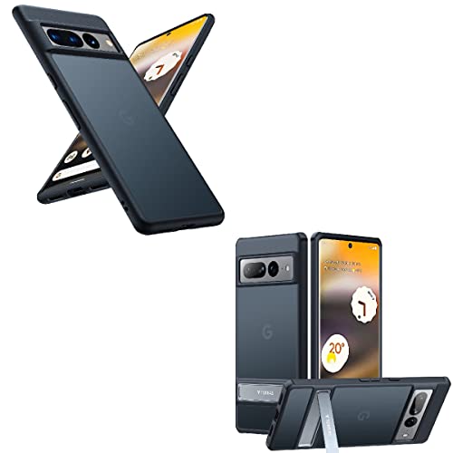 TORRAS Shockproof Designed for Google Pixel 7 Pro Case 6.7 Inch, Black, Shockproof & MarsClimber
